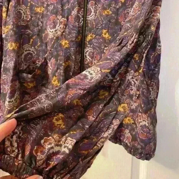 Free People Soft Printed Balloon Sleeve Jacket - Picture 3 of 6